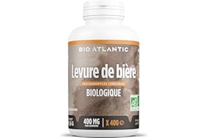 BIO ATLANTIC Levure de Bière Bio - Saccharomyces cerevisiae - 400mg - 400 Comprimés