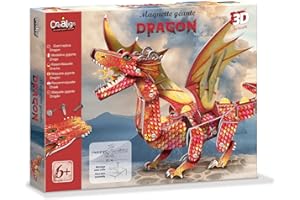 CREA LIGN Coffret créatif - Créa Lign' - Maquette géante Dragon - Dès 6 ans - CL191