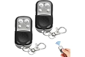 STARKVISTA 2 Pack Universal 433MHz Garage Door Remote Control Key Fob, Electric Gate Opener, Wireless Cloning Key Fob for Garage, Electric Gates, Universal Garage Door Opener Remote (Set C)