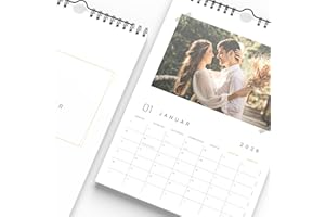 ‎UNITURE UNITURE - Craft Calendar 2026 Photo Calendar [DIN A4] - DIY Calendar for Photo Sticking for Creative Moments - Calendar to Design Yourself