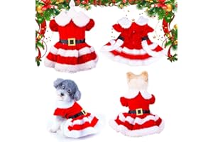 EMHTHME Vestiti Natalizi Cani, Cane Gatto Vestiti di Natale, Costume Natalizio per Cani, Pet Costume Natalizio, Babbo Natale Costumi per Cane, per Cane, Gatto Vestiti Natale per Natale, Festa, Compleanno (M)