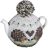 Pachamama Handgebreide Medium 4-6 Cup 1.2L Wol Thee Cosy/Theepot Cover - Zuivel Koe Patroon Geïsoleerd Handgemaakte Fair Trade Veelkleurig