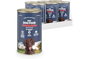 by Amazon Hundefutter, nass, Dose, Stücke mit Rind in Sauce, 6 x 1,24 kg