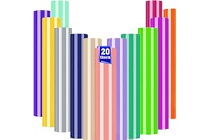 YAFLC Vinilo Adhesivo, 20 Hojas 30.5 x 21 cm Vinilo Permanente para Cricut, Vinilo Adhesivo para Vidrio, Tazas de Café Pastel