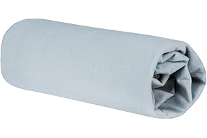 ‎ROBA roba Spannbettlaken Lil Planet 40 x 90 – 45 x 90 - Baby Bettlaken für Stubenwagen und Wiegen - Bio Baumwolle - GOTS und Oeko-Tex Standard 100 - Hellblau