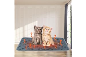 TOULIFLY Coussin Chauffant pour Chat - Tapis Hiver Thermique Animaux, Couverture Auto-Chauffante de Voyage pour Garder les Animaux de Compagnie au Chaud - 50 * 40cm