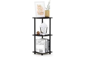 Furinno Étagères sans Outils, Bois, Espresso/Noir, Taille Unique, dense, One Size, 3 niveaux