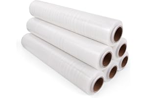 Inoverse Film Étirable Transparent à la Main – 1 Rouleau 40 cm/900 g pour Meubles et Déménagement, Film d’Emballage sur Rouleau