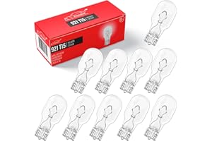 Xtremeauto 921 Car Bulbs 12V 21W W2.1x9.5D T15 Capless – Brake Tail Indicator Reverse Fog Light Bulbs – 10 Pack