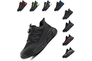 Loiston Arbeitsschuhe Herren Sicherheitsschuhe Damen Stahlkappenschuhe Stahlkappe Leicht rutschfest Sport EU37-46