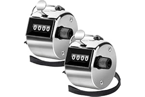 SEPGLITTER 2 Stück Handzähler Klicker Counter 4-stellige Zähler Mengenzähler Fingerzähler Rundenzähler für Personenzähler Sport School