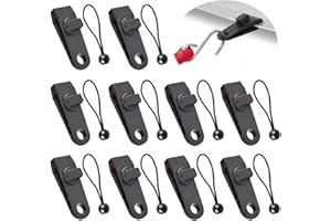 LDBKLGHJ Kit de Pinzas para Toldos y Lonas - 20 Piezas de Clips Multifuncionales para Camping, Barcos y Eventos al Aire Libre - Negro Resistentes y Fáciles de Usar