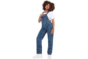 Joe Browns Women's Floral Printed Relaxed Fit Sustainable Denim Dungarees