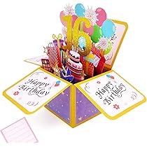 PAITOK Carte D'anniversaire 3D, Cartes D'anniversaire Pop-up Avec Enveloppe Pour Garçons, Filles, Hommes, Femmes (noir Et Doré, 50e Ans