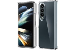 Agedate für Samsung Galaxy Z Fold 4 5G Hülle, Ultra Dünn Silikon Handyhülle Kompatibel mit Samsung Fold 4, Anti-Gelb Durchsichtige Schutzhülle, Kratzfest Stoßfest Rundumschutz Bumper Case Cover