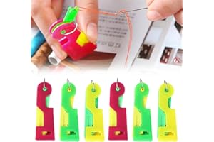 FloralGrace Ago automatico migliorato, set di 6 pezzi in rosso, giallo, verde, pratico aiuto per infilare aghi da cucito e macchine da cucire