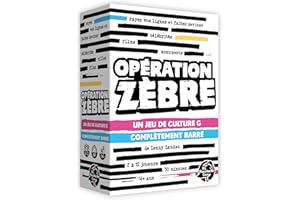 Blackrock Games OPÉRATION Zebre - Jeu de société - Culture générale et déduction - Jeu d'ambiance - 14 Ans et Plus - 2 à 12 Joueurs - Amusant et Originale - coopératif ou compétitif - Big Moustache