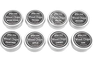 VGEBY Trucioli di Legno per Fumatori da 8 Pezzi, Kit per Fumatori di Trucioli di Legno di Whisky per Baristi Professionisti Principianti Attrezzature Da Pranzo All'Aperto