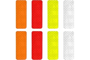 PSYQTSUARY 80 sztuk naklejek odblaskowych, odblaski rowerowe, samoprzylepne taśmy ostrzegawcze, wodoodporne, do samochodu, wózka dziecięcego, tornistra szkolnego, 80 sztuk