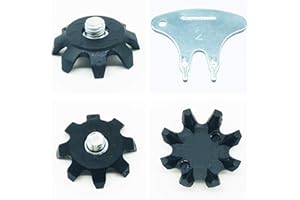 LONGKUN 28 Count Golf Shoe Spikes Replacements Metal Thread Screw Golf Cleats Replacement 1/4 Metric Thread Golf Shoes Spikes Screw Easy Install Golf Shoes