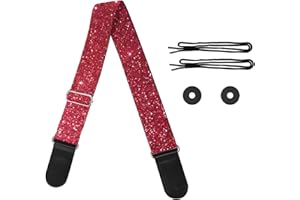Jeiento Guitar Strap with Adjustment Strap Storage of Guitar Picks Gift For Guitarist Guitar Lovers