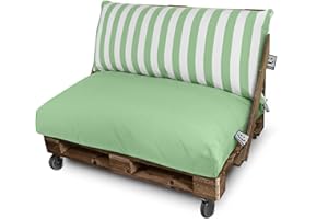 HAPPERS Cojines para Palets Toldotex Impermeable 120x80 + 120x45 Verde