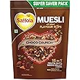 Saffola Muesli Choco Crunch with Flavour Pops, 700 gm | 15 in 1 Fruit and Nuts, Seeds, Millet & more | Cereals for breakfast rich in wholegrain, protein, fibre