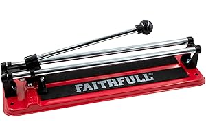 Faithfull Tagliapiastrelle 300 mm - Tagliapiastrelle Manuale a Doppia Guida per Piastrelle da Parete, Pavimento e Cava Fino a 300 mm Quadrati, 210 mm di Diagonale e 10 mm di Spessore