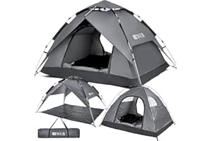 DEWUR Tienda de campaña para 2 – 4 personas, resistente al agua, para senderismo, camping, exterior, festival