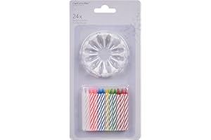 Amscan 24 świece urodzinowe, skręcone, pastelowe kolory