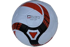 ‎LISARO Lisaro Futsal-Ball Gr. 3 | 300g | Weiss-orange | E- und F-Jugend | Bambini | Spielball der Extraklasse