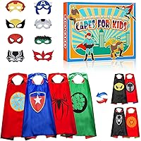 Dreamingbox Kostüm Kinder Doppelseitiges Design Dress Up 4 Umhänge / 8 Masken Partei Zurechtmachen - Kindergeburtstag…