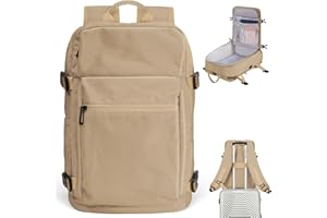 VOESLD Mochila Viaje Cabina Avion 40x20x25 para Ryanair, Mochila Equipaje de Mano Maletas Bolsa Viagem Mochila Hombre Mujer Trabajo Casual Travel Backpack para Vueling, Wizzair, Volotea (Marrón)