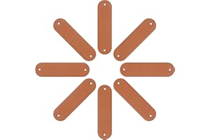 GORGECRAFT 100Pcs Handmade Leather Labels Faux Leather Blank Tags with Holes for Jeans Shoes Bags Garment Embellishment DIY Crafts Knitting Hats Clothing Sewing Accessories, Light Tan