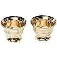 Bhimonee Decor Pure Brass Padam Pyalla, Deep, Deepak, Diya for Pooja Purposes, 1.8 Inches, 130gm