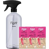 Flopp Eco Bathroom Cleaner - Descaler - Effective against limescale - Pack 6 bottles of 500 ml (3L) - Ultra concentrated form