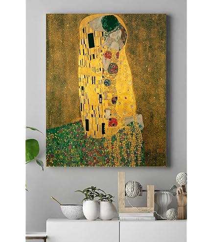 Gustav Klimt - The Kiss Tablosu - 40x60cm : Amazon.com.tr: Ev ve Yaşam