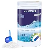 Nortembio pH Riser for Swimming Pool and SPA 1.4 kg pH Increaser Rapid Action pH Regulator Water Pools Includes eBook Uses an