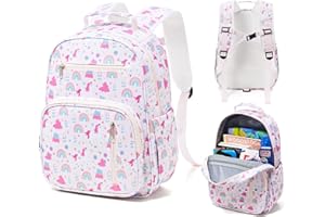 kibachev Mochila Escolar Niña/Niño 15l, Mochila Infantil 4-5-6 Años, Ligera Mochila Niño Primaria con Correa Pectoral, Mochila Dinosaurio Colegio