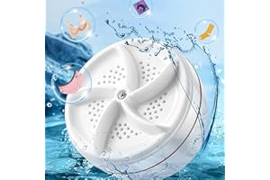 AMZTEMU Mini Lavadora Turbo Portátil, Mini lavadora portatil con centrifugado, Lavadora pequeña para Ropa de Bebé, Ropa Interior o Artículos Pequeños, Dormitorio, Camping