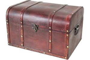HMF Skattkista Portugal av trä, 6406-140, 40 x 30 x 25 cm, stor