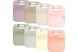 KEABABIES Lot De 8 Bavoirs Bio Pour Bébé Garçon Et Fille - En Coton Pour Tout-petits Et Nourrissons
