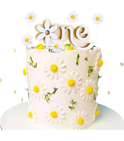 5-teiliges „Groovy One“ Kuchen-Deko-Set Im Retro-Hippie-Look – Mit Holz-Topper Für Kindergeburtstage