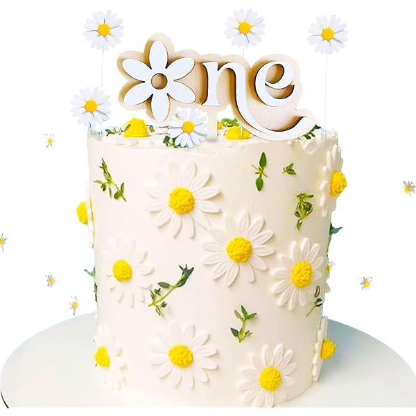 PEUTIER Chapeau 1er Anniversaire, Chapeau Fête D'anniversaire Bohème avec Décoration Fleurs Marguerite Sangle Réglable Accessoires Chapeau Conique Joyeux Anniversaire pour Photo Célébration