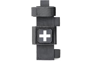 WYNEX Porte Garrot Tactique Pouch Molle de Tourniquet Militaire Support pour Garrot Ciseaux Médicaux, avec Écusson de Croix Rouge