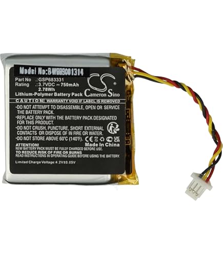 Batterie Rechargeable 730mAh Li-Po Pour JBL Wind 2 - Remplace GSP383555-01, 3.7V, Noire