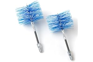 BARETTO Spazzola di Ricambio per Kit per la Pulizia della Tua Stufa a Pellet, Pack 2 Scovoli Flex in Nylon, Adatto alla Pulizia della Canna Fumaria con Curve (Scovolo da 80mm + Scovolo da 100mm)