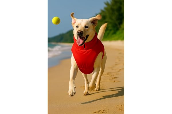 Petdeals Plain Bomber Puffer Jacket, Lightweight, Ultra Warm Windproof Waterproof, Small Medium Large Breed for Cold Weather, Pet Apparel, Warm & Cozy for Indoor/Outdoor (Red, 6XL)