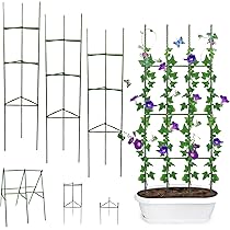 Kakveiai Tomatenkäfige 3er Set - Rankhilfe Mit Stahlkern Für Gemüse & Blumen