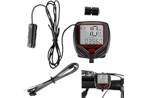 BUZUYIWAR Compteur Vélo, 15 Fonctions IP54 Étanche Compteur Kilométrique Vélo de Vitesse Démarrage/Arrêt Automatique Compteur de Vitesse VTT Ordinateur de Vélo